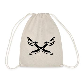 saber cross sword 202 - Drawstring Bag - nature - Front
