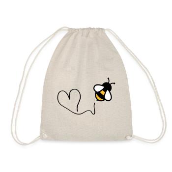 bee heart - Turnbeutel - Natur - Vorne