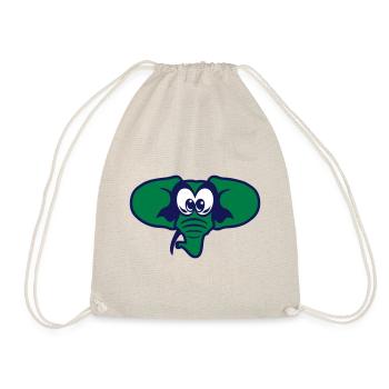 elephant head drawing animals child 17 - Drawstring Bag - nature - Front