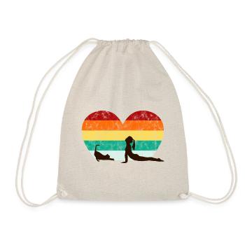 Yoga Cats - Illustration de coeur - Sac de sport léger - nature - Devant