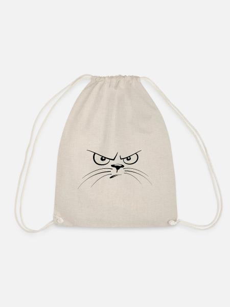Mürrische Katze - Turnbeutel - Natur