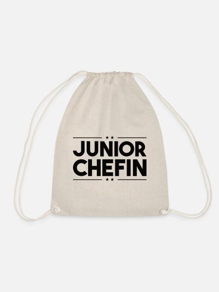 Junior chefin - Im Haus bin ich der boss geschenk - Turnbeutel - Natur