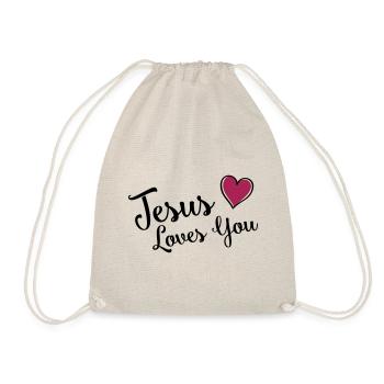 jesus liebt dich herz - Turnbeutel - Natur - Vorne