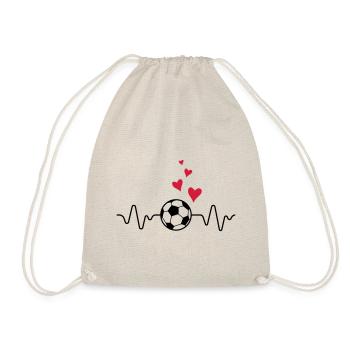 coeur de pouls de football - Sac de sport léger - nature - Devant