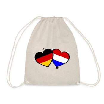 Dutch Germany Love - Drawstring Bag - nature - Front