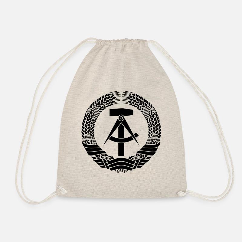 DDR Wappen (schwarz) - Turnbeutel - Natur