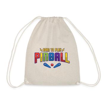 Born to play pinball / Pinball, pinball - Drawstring Bag - nature - Front