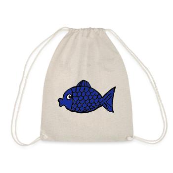 Blue fish - Drawstring Bag - nature - Front