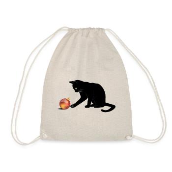 Meowy Weihnachtskatzenliebhaber - Turnbeutel - Natur - Vorne