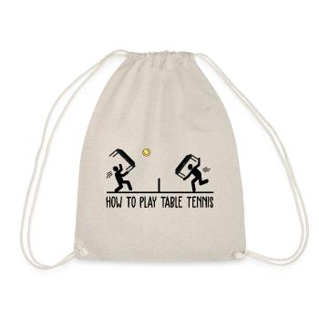 Comment jouer au tennis de table tennis de table tshirt sport - Sac de sport léger - nature - Devant