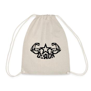 foot coach arm muscle 1 - Drawstring Bag - nature - Front