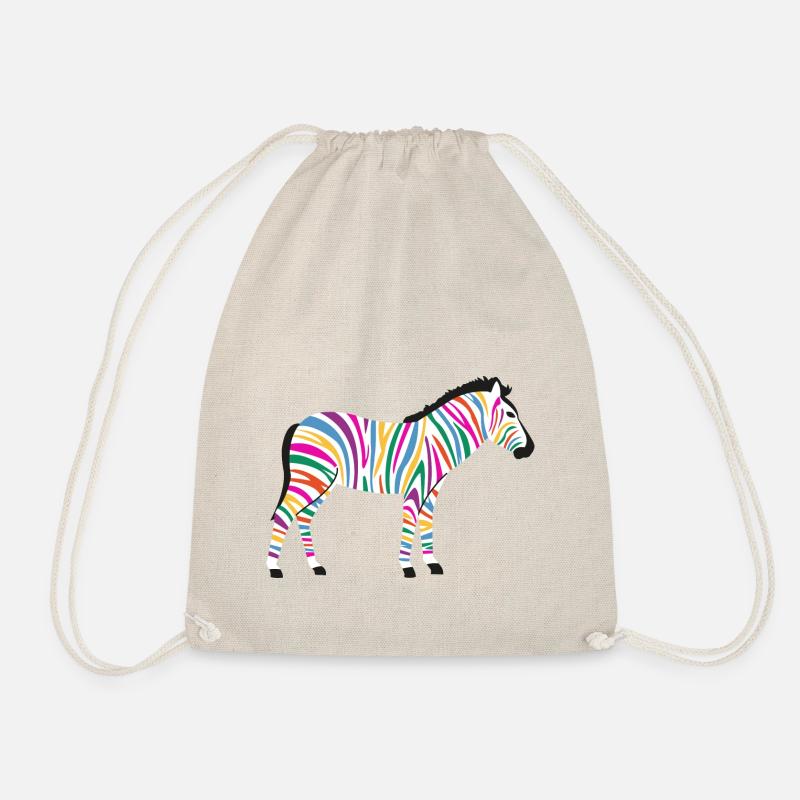 Das bunte Zebra - Turnbeutel - Natur