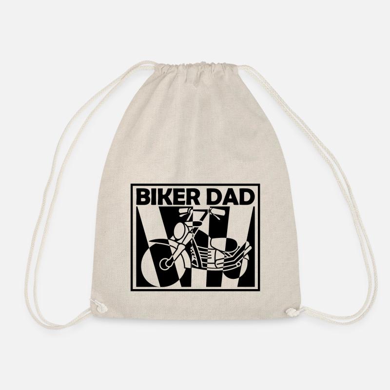 BIKER DAD - Drawstring Bag - nature