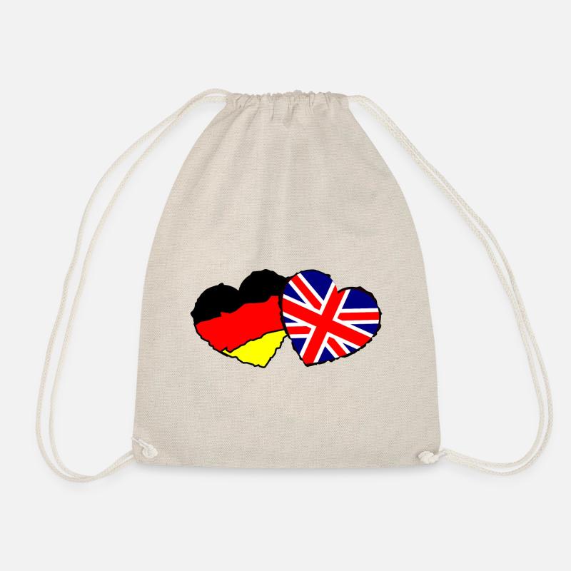 Deutsch englische Liebe - Turnbeutel - Natur