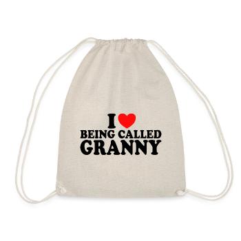 Geschenk für Omas Ich liebe es, Oma genannt zu werden - Turnbeutel - Natur - Vorne