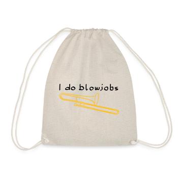 I do blowjobs trombone - Drawstring Bag - nature - Front