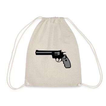 Revolver 357 Pistole - Turnbeutel - Natur - Vorne