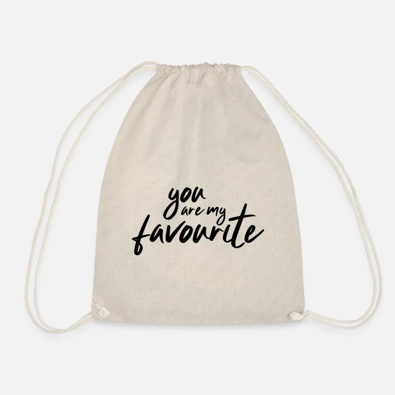 Du bist mein Favourite! Geschenk Idee - Turnbeutel - Natur