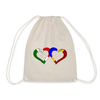 Italian Romanian Love - Drawstring Bag - nature - Front