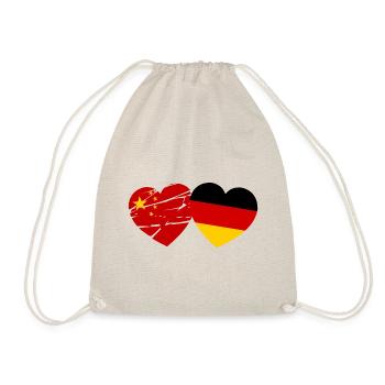 Deutsch chinesische Liebe - Turnbeutel - Natur - Vorne