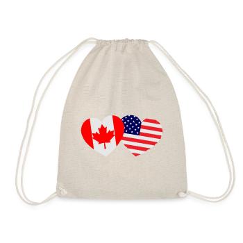 USA und Kanada Liebe - Turnbeutel - Natur - Vorne