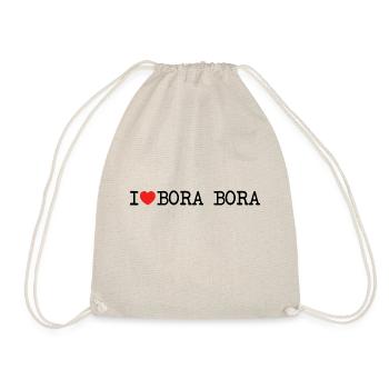 I love Bora Bora Polynesien Südsee Paradies - Turnbeutel - Natur - Vorne