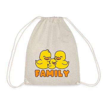 Yellow ducks family - Drawstring Bag - nature - Front