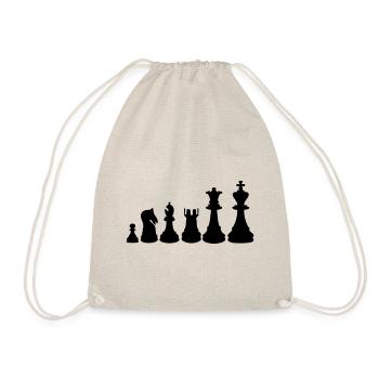 chess piece game king queen tricks cavali - Drawstring Bag - nature - Front