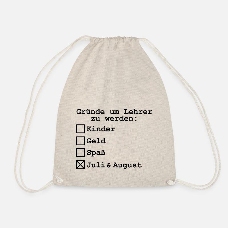 Gründe um Lehrer zu werden: - Turnbeutel - Natur