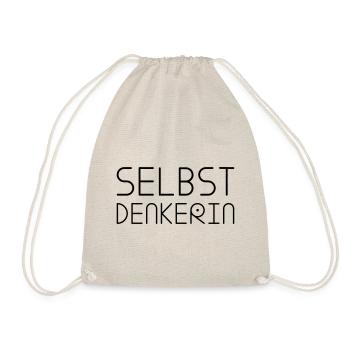 Statement SELBSTDENKERIN Typografie 1 - Turnbeutel - Natur - Vorne