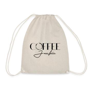 Coffee junkie - Drawstring Bag - nature - Front