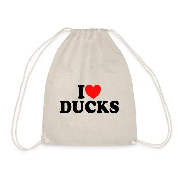 I love ducks - I love ducks - Drawstring Bag - nature - Front