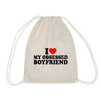Adore Mon Copain J'aime Mon Petit Ami Obsédé - Sac de sport léger - nature - Devant