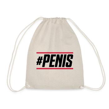 penis hashtag - Turnbeutel - Natur - Vorne