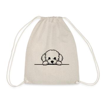 Peeking Malteser - Maltipoo Vektor - Turnbeutel - Natur - Vorne