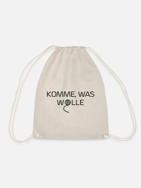 Komme was Wolle - Turnbeutel - Natur