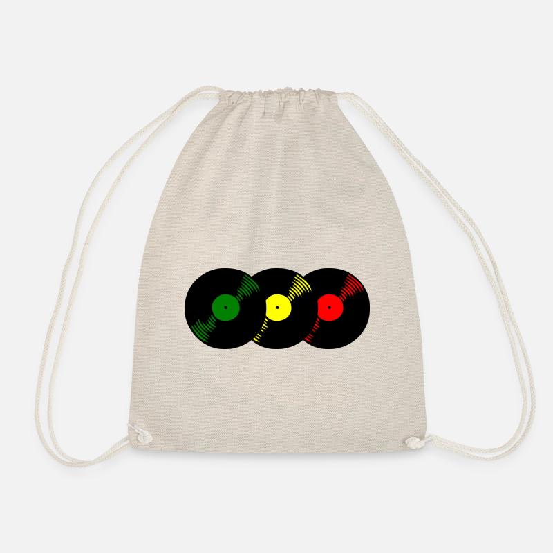 Reggae records - Drawstring Bag - nature