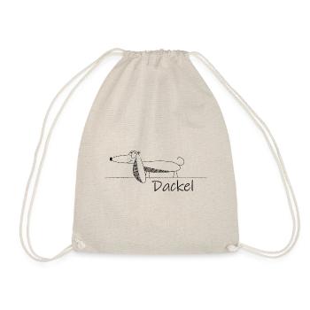 Dachshund Dog - Drawstring Bag - nature - Front