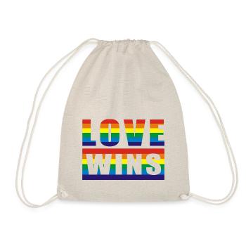 LOVE WINS - Drawstring Bag - nature - Front