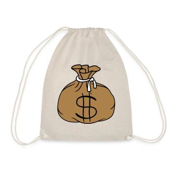 dollar symbol sign money rich purse wealth - Drawstring Bag - nature - Front