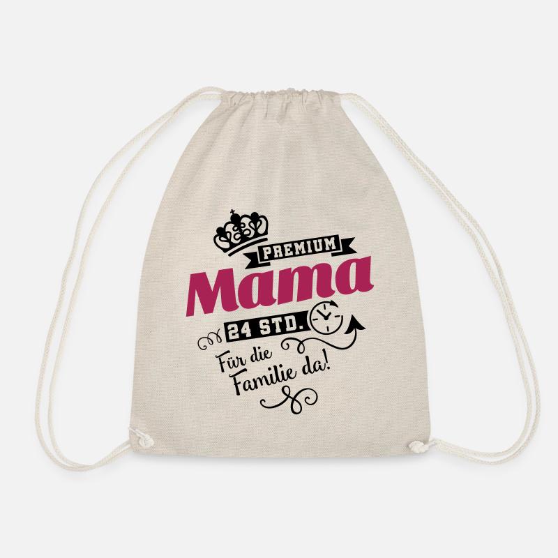 Premium Mama Muttertag - Turnbeutel - Natur