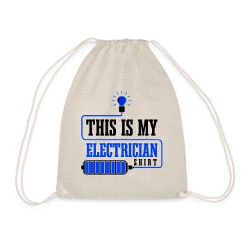 Lustiges Zitat Elektriker Electro Worker Craftsman - Turnbeutel - Natur - Vorne