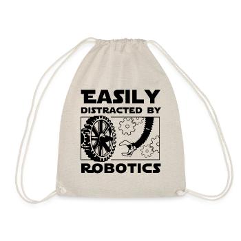 Abgelenkt von Robotern Lustiger Roboteringenieur - Turnbeutel - Natur - Vorne