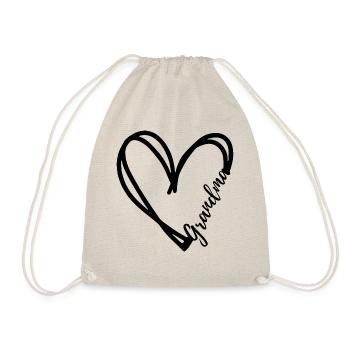 ICH LIEBE OMA. OMA GESCHENK. - Turnbeutel - Natur - Vorne