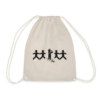 Punk Stick Figure | Cool gift idea - Drawstring Bag - nature - Front