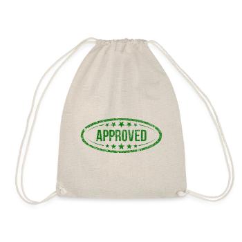 Approved Approved Tested Recognized Stamp - Drawstring Bag - nature - Front