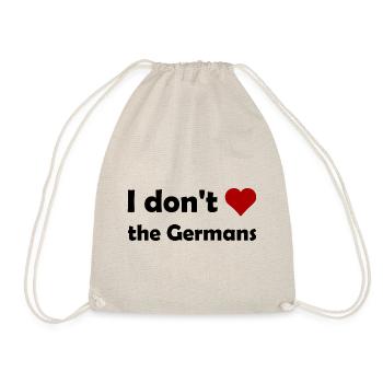 No love for Germany - Drawstring Bag - nature - Front