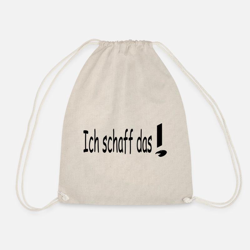 Ich schaff das Geschenkidee - Turnbeutel - Natur