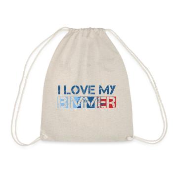 I love my Bimmer Shirt Geschenk - Turnbeutel - Natur - Vorne