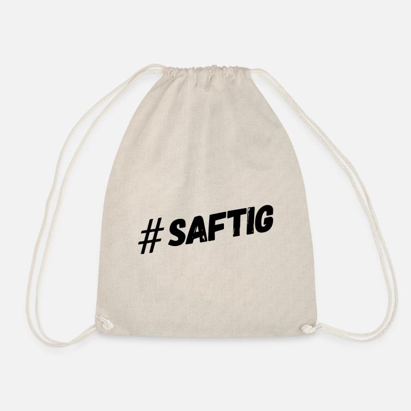 Hashtag Saftig - schwarz - Turnbeutel - Natur